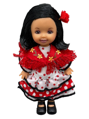 knee length dresses for ladies Toddler Girls Traditional Authentic Mexican Off-Shoulder Floral Embroidered Dress Toddler Girls Mexican Girls Campesina 10