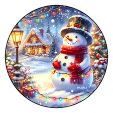 12 LARGE CHRISTMAS STICKERS ENVELOPE SEALS LABELS GIFT TAGS 2.5" FAVORS SNOWMAN