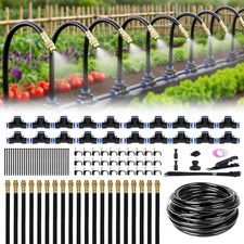 360 Adjustable Drip Irrigation System - 100FT Garden Watering System with 15...