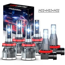 10000K LED Headlight + Fog Light Bulbs Kit For Toyota Tacoma 2016-2021 2022 2023