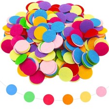 200 PCS Felt Circles 1 Inch Mixed Color Round Craft Fabric Pads Sewing DIY Set