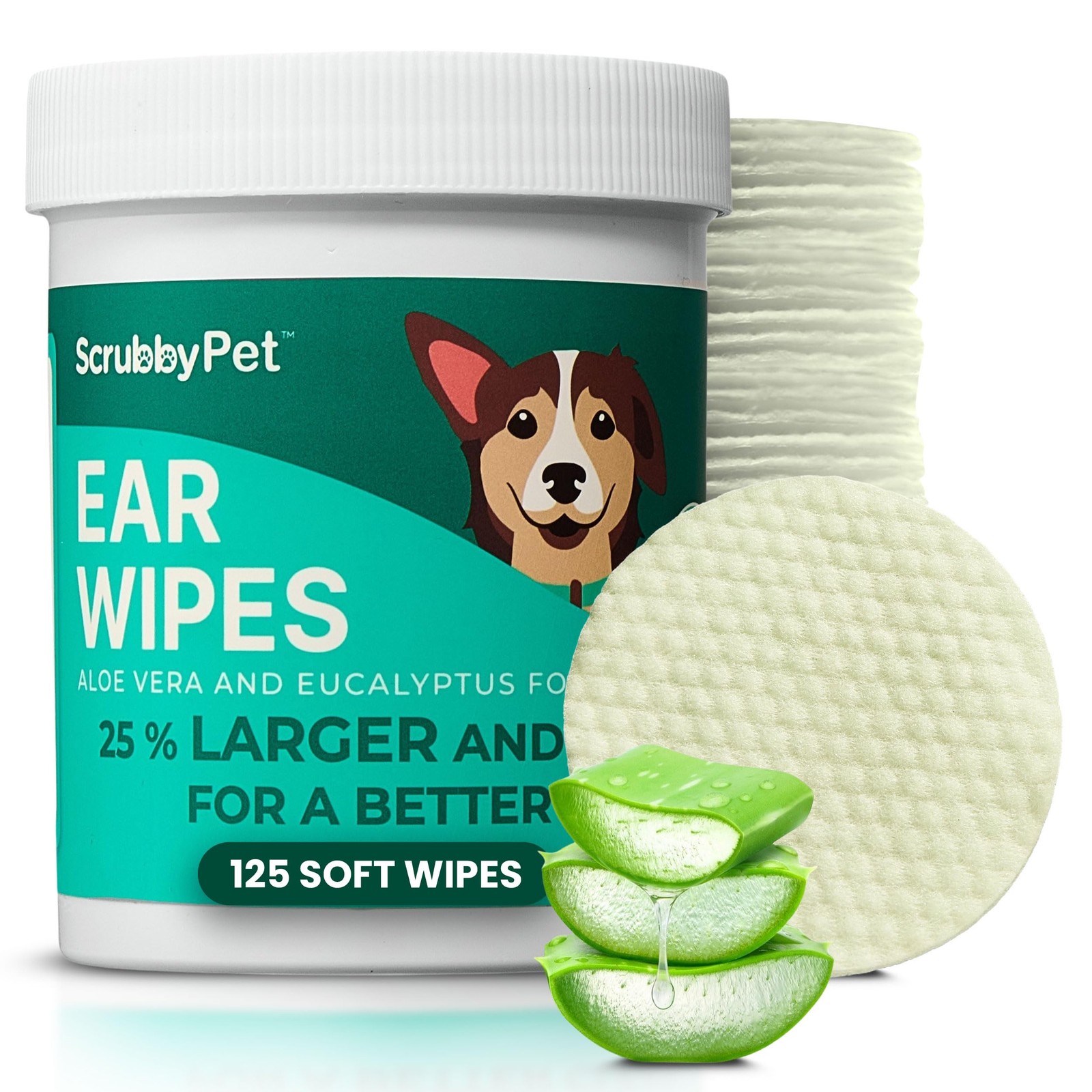 Dog Ear Wipes for Dogs | Extra Thick w/ Aloe Vera & Eucalypt