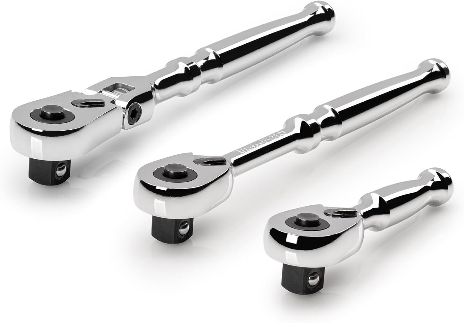 3/8 Inch Drive Quick-Release Small Body Ratchet Set, 3-Piece (3, 6 In., 6 In. Fl