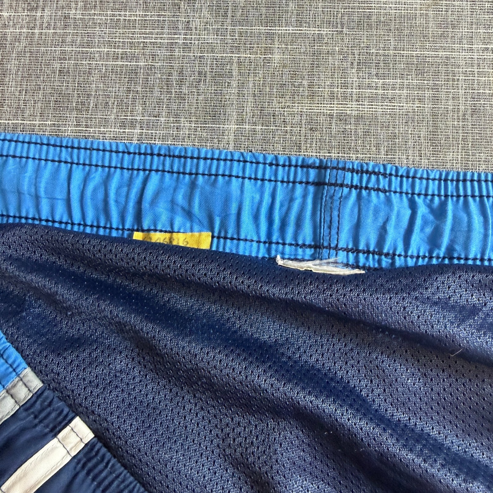 Nike Men's Swim Shorts L Blue White Stripe Sportswear Swimming Trunks image 2