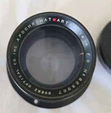 Goerz Red Dot 14" Apochromat Artar Large Format Barrel Lens 355mm f/9 with Cap