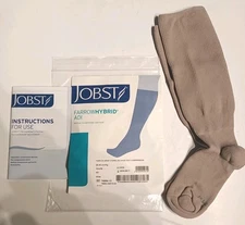 Jobst Farrow Hybrid Adi Foot Compression Sock 20-30 mmHg Wide Medium Taupe 