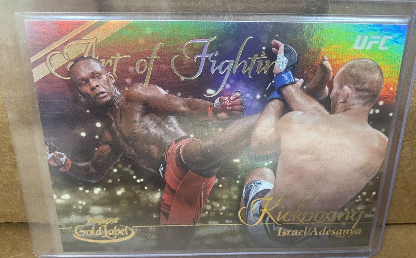 2024 Topps Gold Label Israel Adesanya Art Of Fighting UFC Rare Case Hit AOF-16