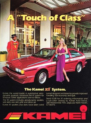 1983 Kamei X1 Aero System Volkswagen Scirocco ''A Touch Of Class'' Vintage Ad LOOK