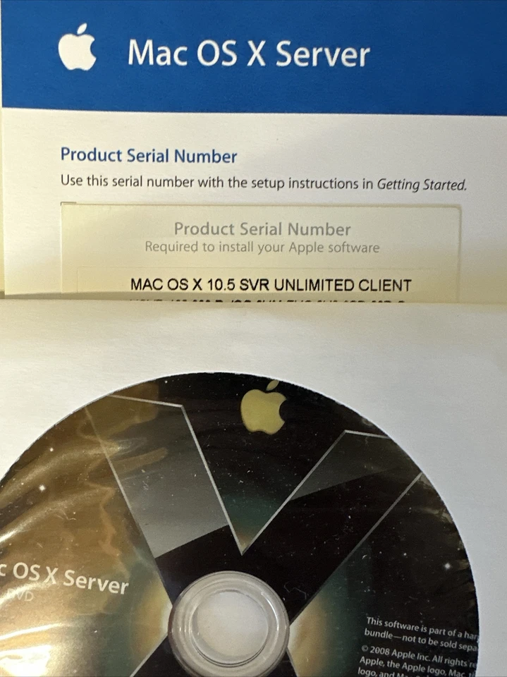 MacOS X Server X 10.5 Unlimited Client - CDS041608 607-2363 0Z607-3499-A V9 lic - Image 2 of 4