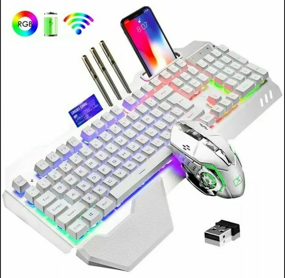 Wireless Gaming keyboard, Mouse and Mat - Image 2 of 4