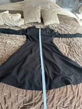 M&S black long sleeve work dress