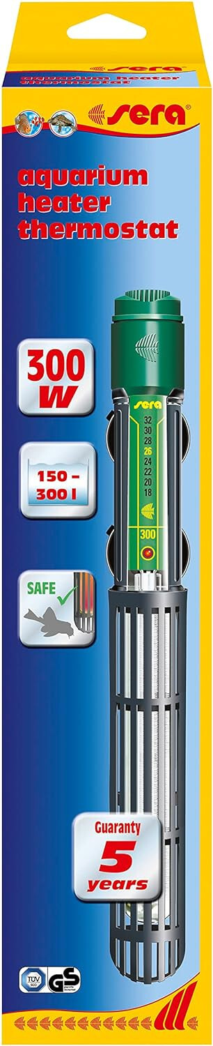 Chauffage Sera thermoplongeur aquarium 300 W à thermostat réglable