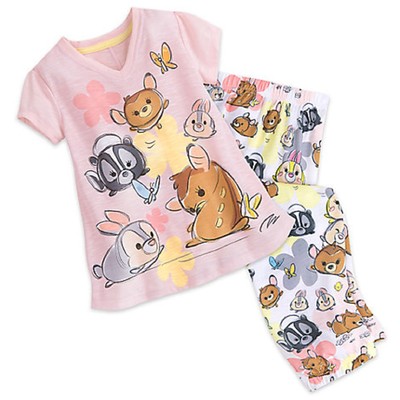 New Disney store Bambi Pajama Set Girls 5//6,7//8