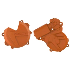 Polisport Clutch and Ignition Cover Protectors Set Orange 250 300 XC XC-W 13-16