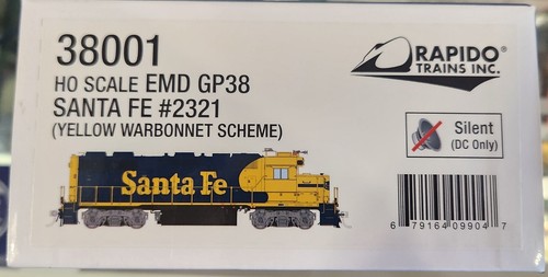 Rapido Trains 38001 HO Santa Fe GP38 Diesellok DCC ready #2321 | Zustand: New