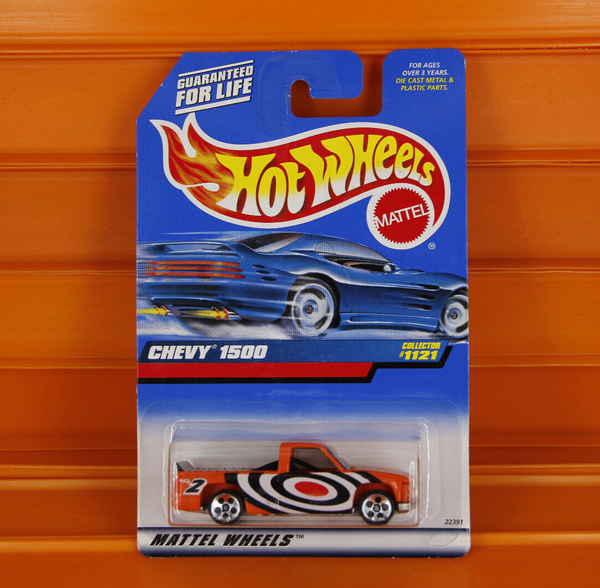 Hot Wheels - 1999 - Chevy 1500 - Blue Card Collector #1121 ** 1996 Chevy 1500 **-image