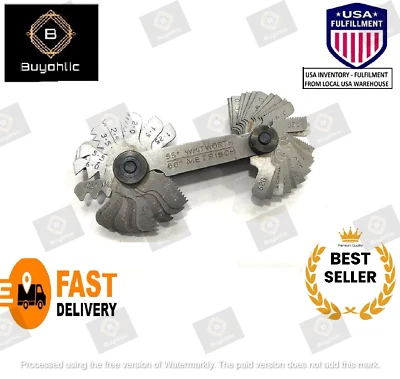 AD INTERNATIONAL British Whitworth BSW & Metric Screws Bolts Pitch Measure Thread 51 Blades (USA)