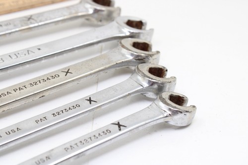 Snap On RXS12-RXS20 3/8"-5/8" SAE 5 Piece Flare/Open End Combination Wrench Set - Foto 9 di 12