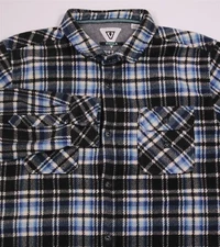  Vissla Men's Eco-Zy Polar Flannel Button-Up Shirt Jacket Men's XL