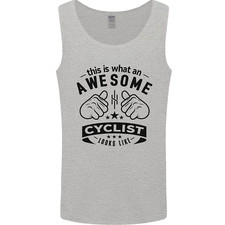 Awesome Cyclist Looks Like This Cycling Mens Vest Tank Top
