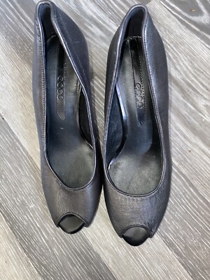 Damen Ecco Peeptoe Pumps Neu Schwarz EU 38 Größe 5-5,5