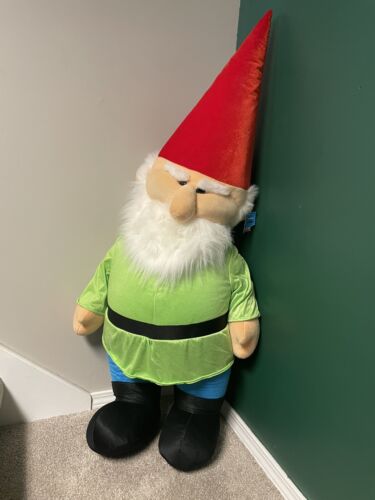 Vintage Six Flags Over Texas Giant Plush Gnome Doll Theme Park 40” Red Hat