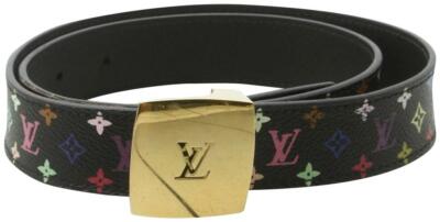 Louis Vuitton Monogram Multicolor Ceinture Belt Vintage Authentic Louis Vuitton Belt Monogram Multicolor M9272W From  main image 2
