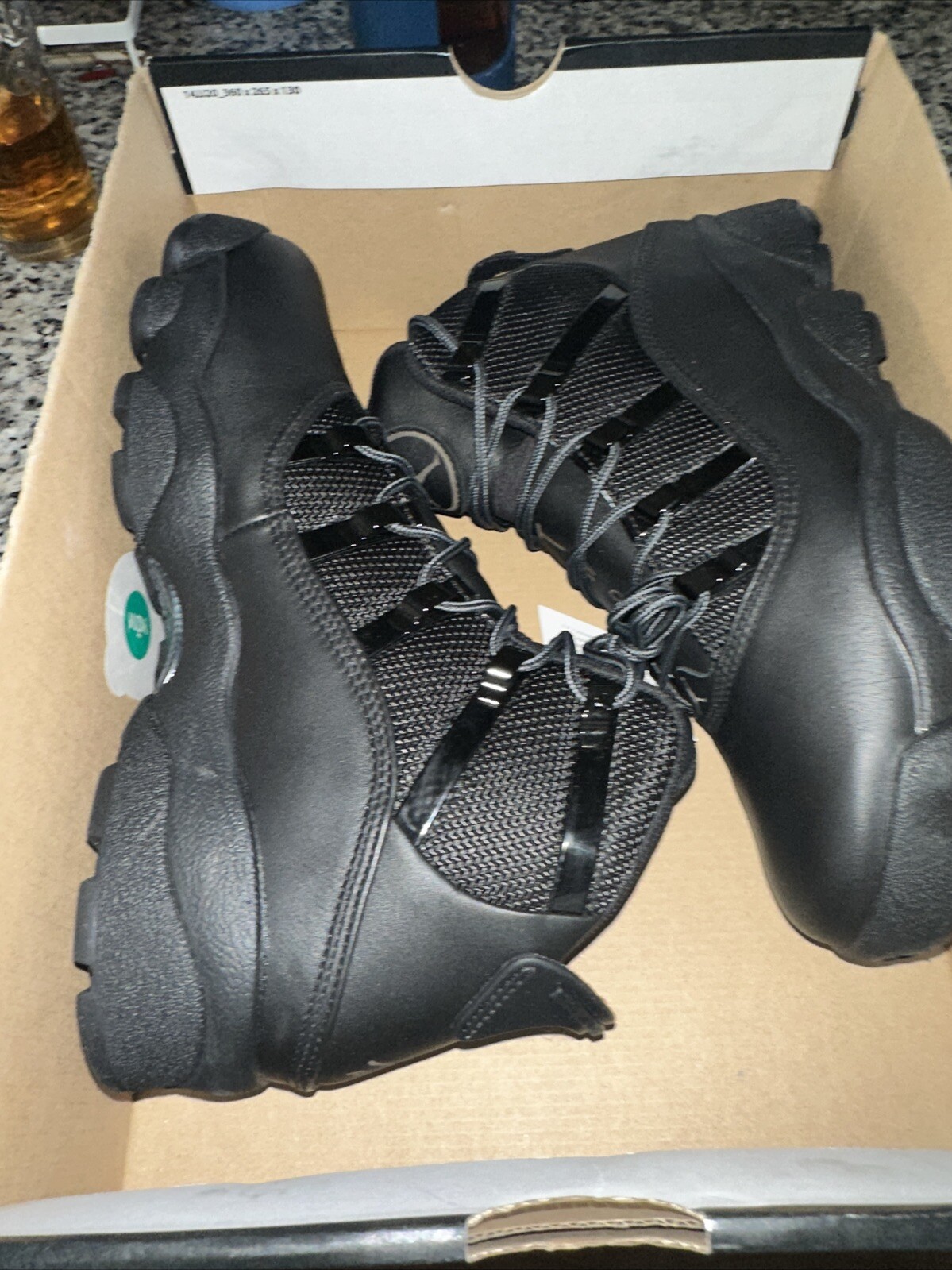 Size 8.5 Nike Air Jordan Winterized 6 Rings   FV3826 001 Black Lthr Men's Shoes