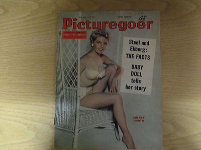 June 8th 1957, PICTUREGOER, Sheree North, Carroll Baker, Jock Mahoney, A Ekberg.