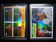 2011 Topps Heritage Derek Jeter Refractor #ed /562 & 2023 Topps Silver Foil /199