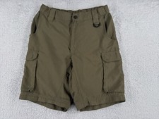 VINTAGE Boy Scouts Shorts Adult Small Green Switchbacks Cargo Polyester READ ME