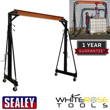 Sealey Portable Lifting Gantry Crane Adjustable 2 Tonne Garage Workshop