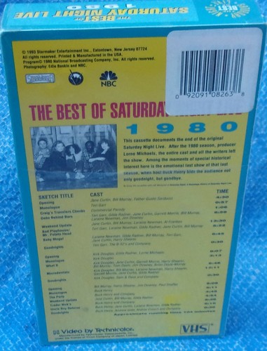 Best Of Saturday Night Live 1980 Factory Sealed VHS Video Bill Murray Radner - Picture 4 of 6