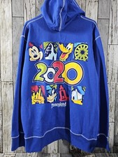 NWT Disneyland Resort Parks Full Zip Hoodie 2020 Blue Sweatshirt Adult Sz XL NEW