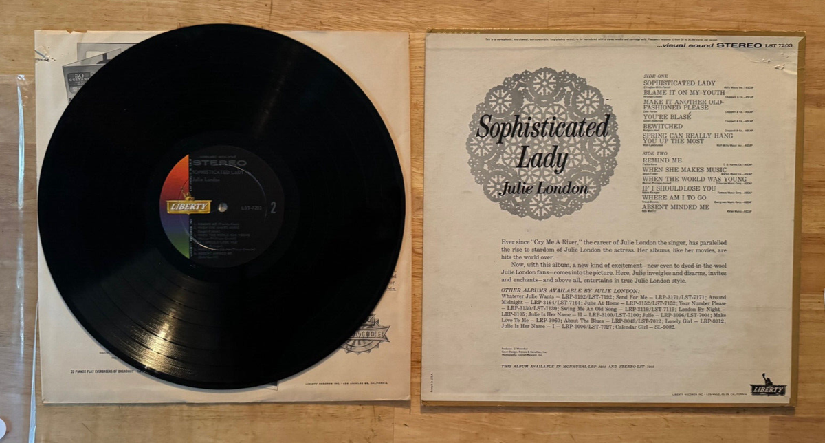 33 LP JULIE LONDON SOPHISTICATED LADY LIBERTY LST 7203 | eBay
