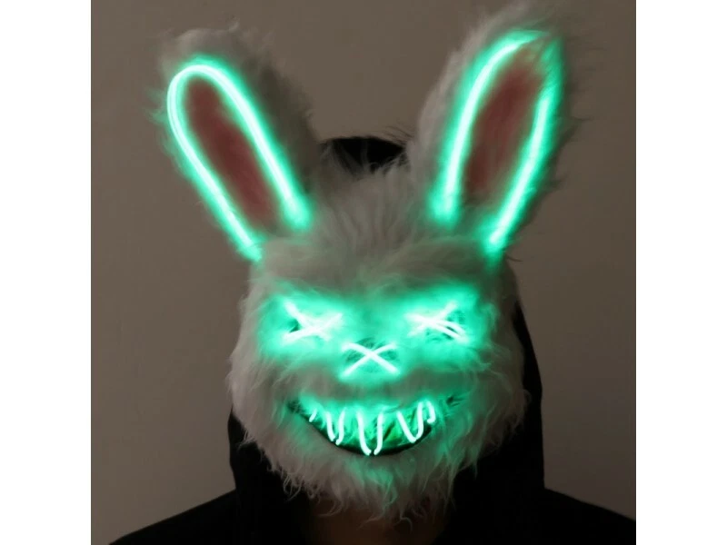 Still Life Moon Rabbit Over the Head LED Lights Costume Masquerade Mask [Green] - Image 4 of 4