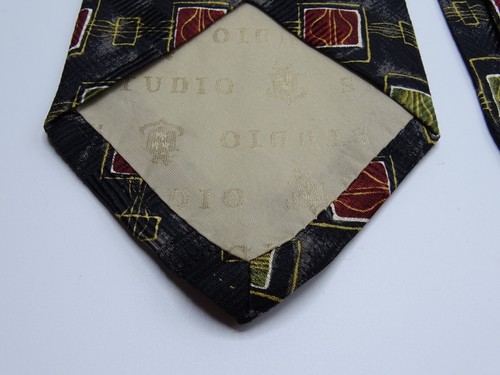 Mens ROBERT TALBOTT - Studio - Nordstrom BLUE MAROON & OLIVE Print Silk Tie - Picture 6 of 9