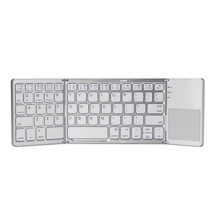 MOJO-HOME Bluetooth Wireless Folding Keyboard with Touchpad SILVER - Image 3 of 4
