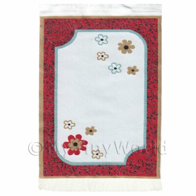 Puppenstube Art Deco kleiner rechteckiger Teppich / Rug 