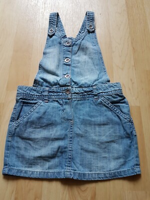 DOPO DOPO MINI LATZROCK TRÄGERKLEID ROCK KLEID MÄDCHEN 92 JEANSROCK