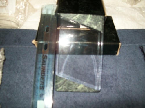 8 SIDED RECTANGULAR,VICTORY GLASS & MARBLE PAPERWEIGHT,TRIANGULAR ENDS~1 LB,NOS - Picture 2 of 5