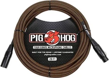 Pig Hog - PHM20ORG -XLR Male to XLR Female Woven Cable - 20 ft. - Black & Orange
