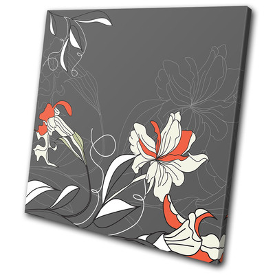 Abstract Retro Vintage Pattern SINGLE CANVAS WALL ART Picture Print VA