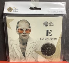 2020 Royal Mint Elton John £5 BU Royal Mint Sealed Pack Alternative  Cover 