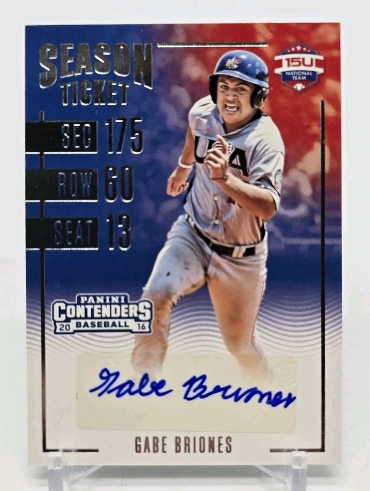 Boleto de temporada Elite Extra Edition Contenders Gabe Briones 2016 automático 15U National Foto 2 de 4