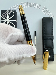 Montblanc Meisterstück 146 Fountain Pen Gold Trim With Leather Pouch Fast | Bid