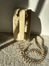 VTG Beige Rotary Wall Telephone Bell Systems, Western Electric 554 - UNTESTED