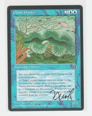 Magic the Gathering ~ Giant Oyster ~ M/NM ~ Homelands ~ Signed by Artist #2