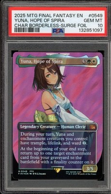 Magic MTG FF Yuna Hope of Spira FIN CHAR Borderless Surge Foil