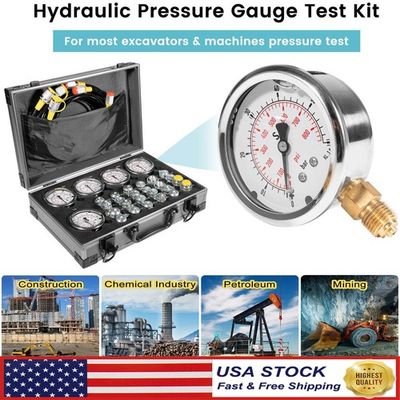 #ad 60P Hydraulic Pressure Test Kit for Caterpillar Case John Deere Bobcat Komatsu $327.90